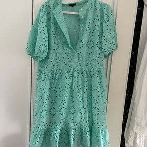 J. Crew Eyelet Puff Sleeve Dress